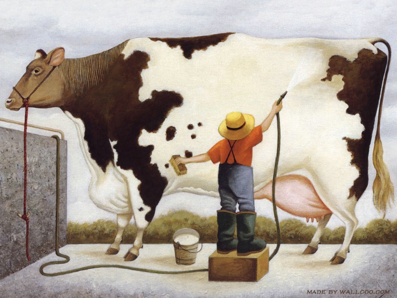壁纸800x600作品 乳牛 奶牛绘画图片 Fine Art Painting of Farm Cows Desktop壁纸 奶牛农场-Lowell Herrero绘画壁纸 奶牛农场-Lowell Herrero绘画图片 奶牛农场-Lowell Herrero绘画素材 绘画壁纸 绘画图库 绘画图片素材桌面壁纸