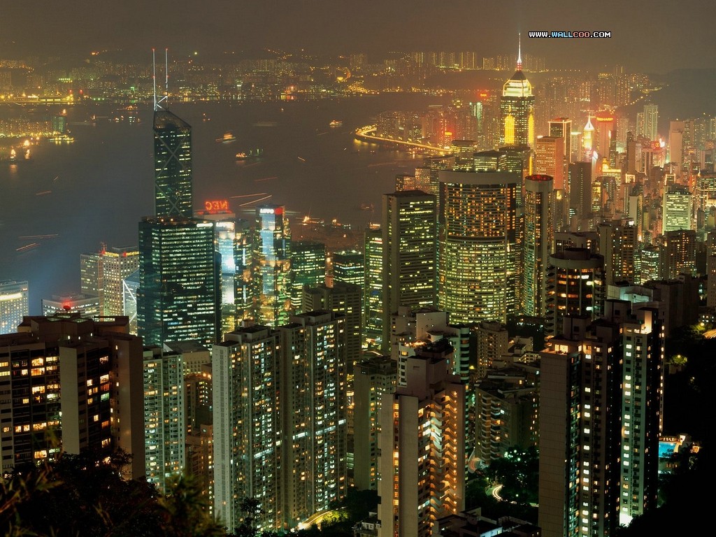 壁纸1024x768 香港夜景 Desktop Wallpaper of The Lights of Hong Kong壁纸 世界都市夜景壁纸 世界都市夜景图片 世界都市夜景素材 人文壁纸 人文图库 人文图片素材桌面壁纸