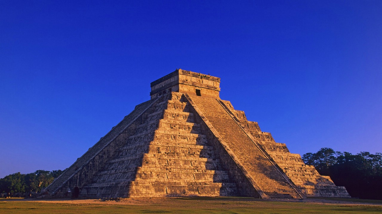 壁纸1280x720世界名胜之旅 美洲篇 墨西哥 玛雅金字塔图片 Mayan Pyramid of Kukulkan at Chichen Itza Yucatan Peninsula Mexico jpg壁纸 世界名胜之旅美洲篇壁纸 世界名胜之旅美洲篇图片 世界名胜之旅美洲篇素材 风景壁纸 风景图库 风景图片素材桌面壁纸