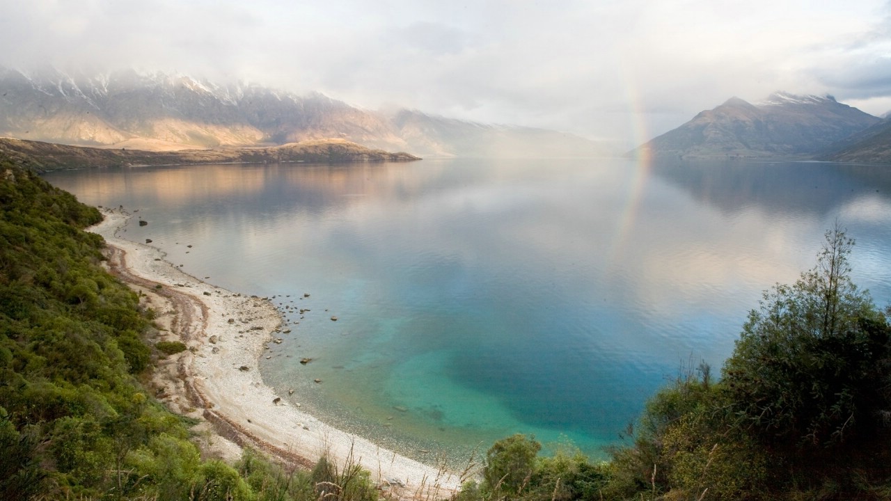 壁纸1280x720 新西兰 微弱的彩虹 新西兰皇后镇 Faint Rainbow Queenstown New Zealand壁纸 新西兰的山水如画壁纸壁纸 新西兰的山水如画壁纸图片 新西兰的山水如画壁纸素材 风景壁纸 风景图库 风景图片素材桌面壁纸