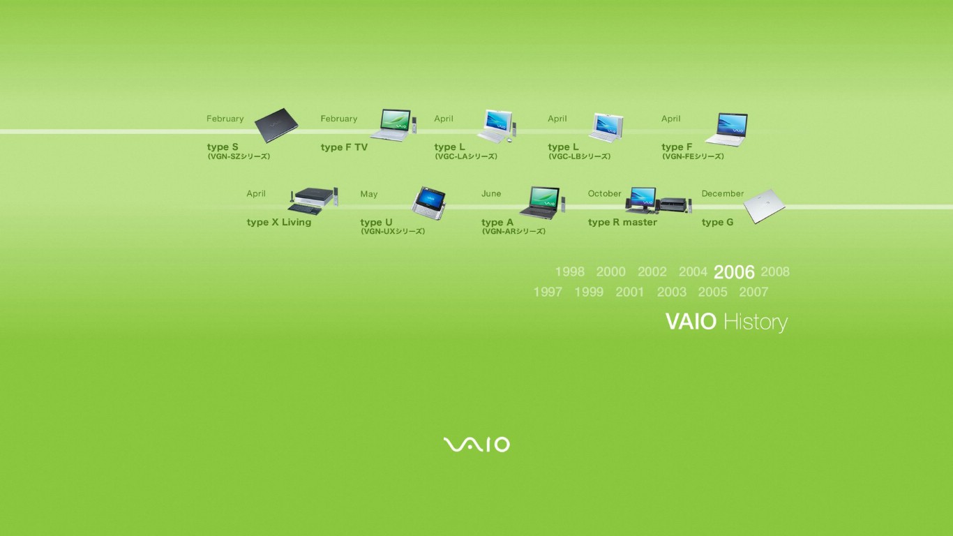 壁纸1366x768 索尼 VAIO 2006产品桌面壁纸壁纸 Sony VAIO 历史博物馆壁纸 Sony VAIO 历史博物馆图片 Sony VAIO 历史博物馆素材 广告壁纸 广告图库 广告图片素材桌面壁纸