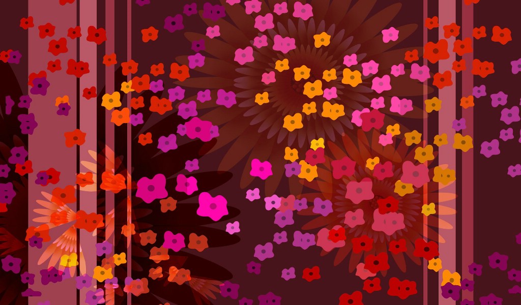 壁纸1024x600 抽象花卉图案设计壁纸 电脑花卉绘画壁纸 电脑花卉绘画图片 电脑花卉绘画素材 花卉壁纸 花卉图库 花卉图片素材桌面壁纸