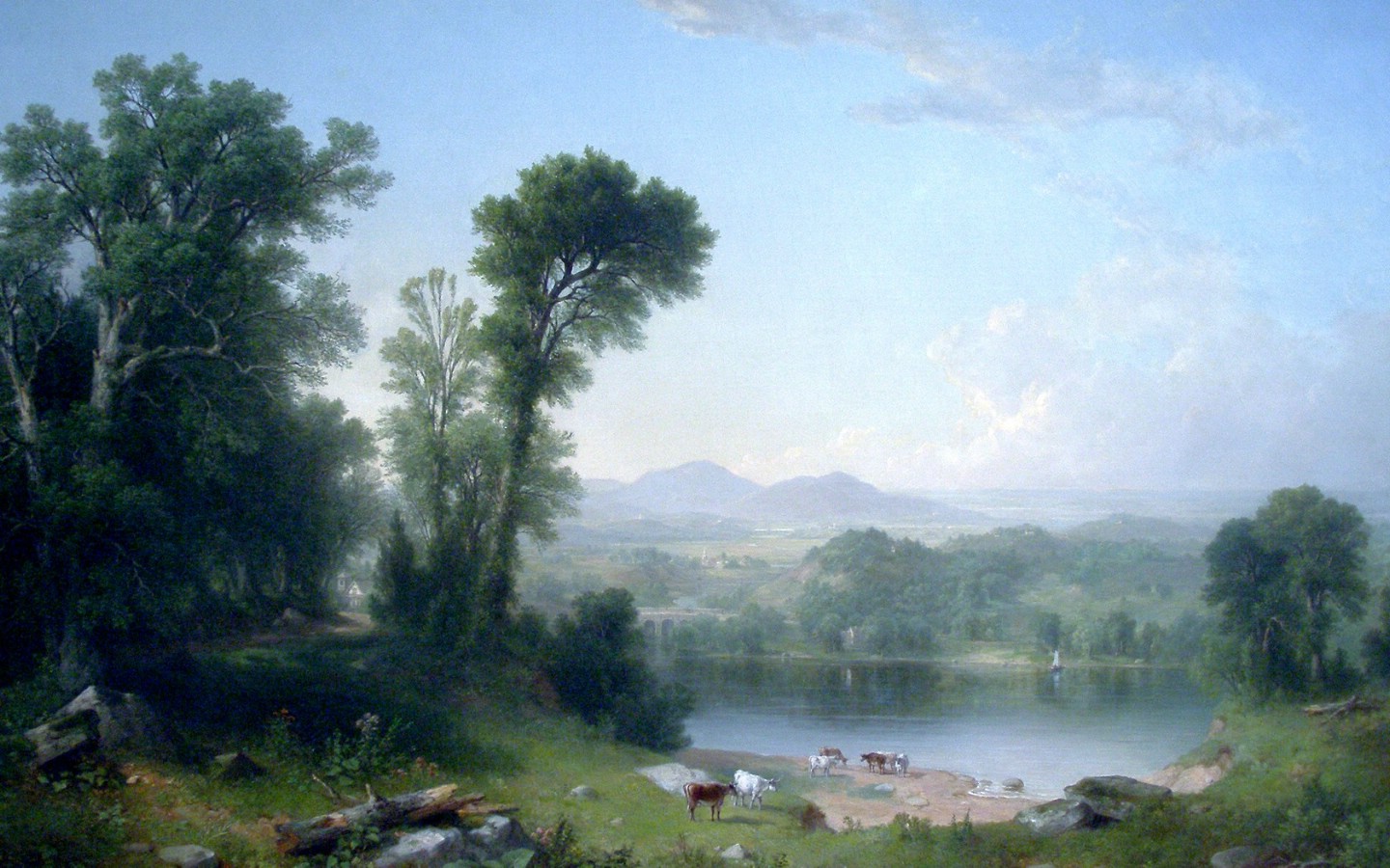 壁纸1440x900世界名画壁纸欣赏 Fine Art Painting Durand Asher Brown Pastoral landscape 1861 Washington National Gallery of Art壁纸 世界名画壁纸(三)壁纸 世界名画壁纸(三)图片 世界名画壁纸(三)素材 绘画壁纸 绘画图库 绘画图片素材桌面壁纸