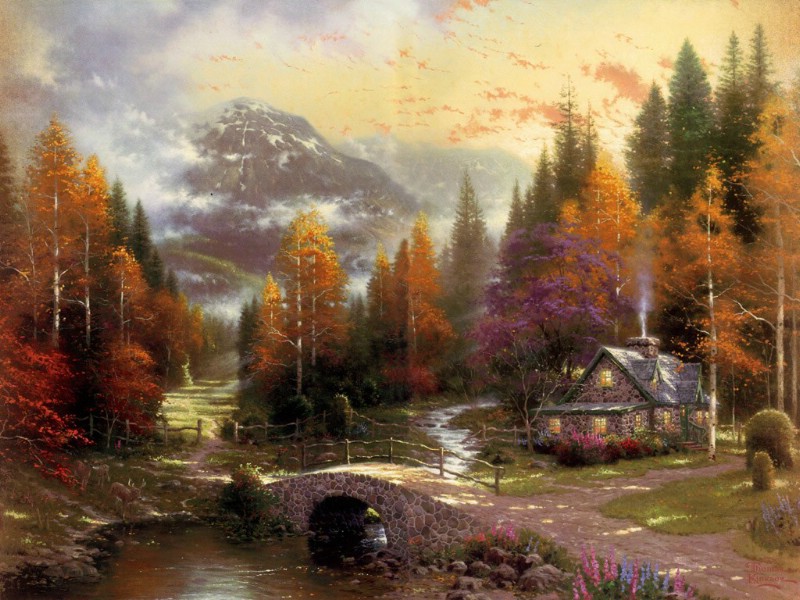 壁纸800x600 Along the Lighted Path 田园小径油画壁纸壁纸 Thomas Kinkade 温馨田园风景油画系列(第一辑)壁纸 Thomas Kinkade 温馨田园风景油画系列(第一辑)图片 Thomas Kinkade 温馨田园风景油画系列(第一辑)素材 绘画壁纸 绘画图库 绘画图片素材桌面壁纸