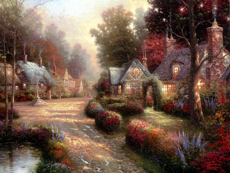 壁纸800x600 光影小径 田园小径油画壁纸壁纸 Thomas Kinkade 温馨田园风景油画系列(第一辑)壁纸 Thomas Kinkade 温馨田园风景油画系列(第一辑)图片 Thomas Kinkade 温馨田园风景油画系列(第一辑)素材 绘画壁纸 绘画图库 绘画图片素材桌面壁纸