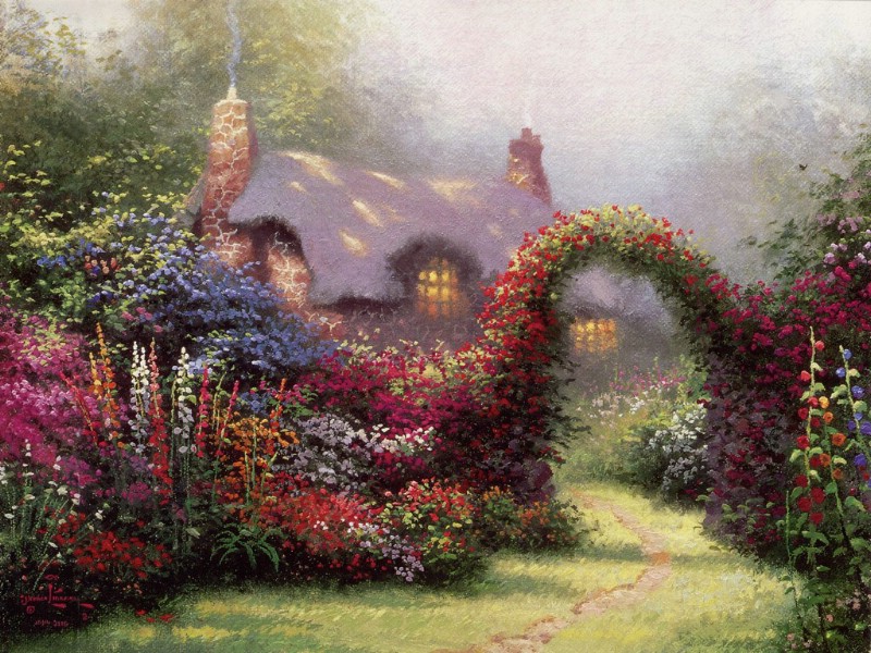 壁纸800x600 诗意的庭院 田园风景油画壁纸壁纸 Thomas Kinkade 温馨田园风景油画系列(第一辑)壁纸 Thomas Kinkade 温馨田园风景油画系列(第一辑)图片 Thomas Kinkade 温馨田园风景油画系列(第一辑)素材 绘画壁纸 绘画图库 绘画图片素材桌面壁纸