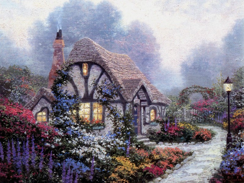 壁纸800x600 Beyond the garden gate 田园风景油画壁纸壁纸 Thomas Kinkade 温馨田园风景油画系列(第一辑)壁纸 Thomas Kinkade 温馨田园风景油画系列(第一辑)图片 Thomas Kinkade 温馨田园风景油画系列(第一辑)素材 绘画壁纸 绘画图库 绘画图片素材桌面壁纸