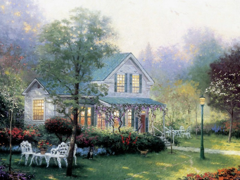 壁纸800x600 诗意田园小屋 美国田园风景油画壁纸壁纸 Thomas Kinkade 温馨田园风景油画系列(第一辑)壁纸 Thomas Kinkade 温馨田园风景油画系列(第一辑)图片 Thomas Kinkade 温馨田园风景油画系列(第一辑)素材 绘画壁纸 绘画图库 绘画图片素材桌面壁纸