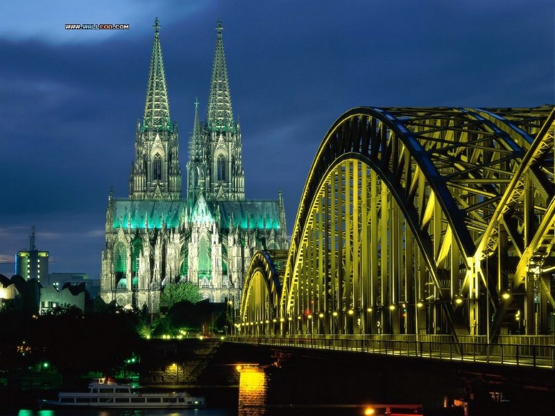 壁纸800x600 德国科隆夜景Cologne Cathedral and Hohenzollern Bridge Cologne Germany壁纸 世界都市夜景壁纸 世界都市夜景图片 世界都市夜景素材 人文壁纸 人文图库 人文图片素材桌面壁纸