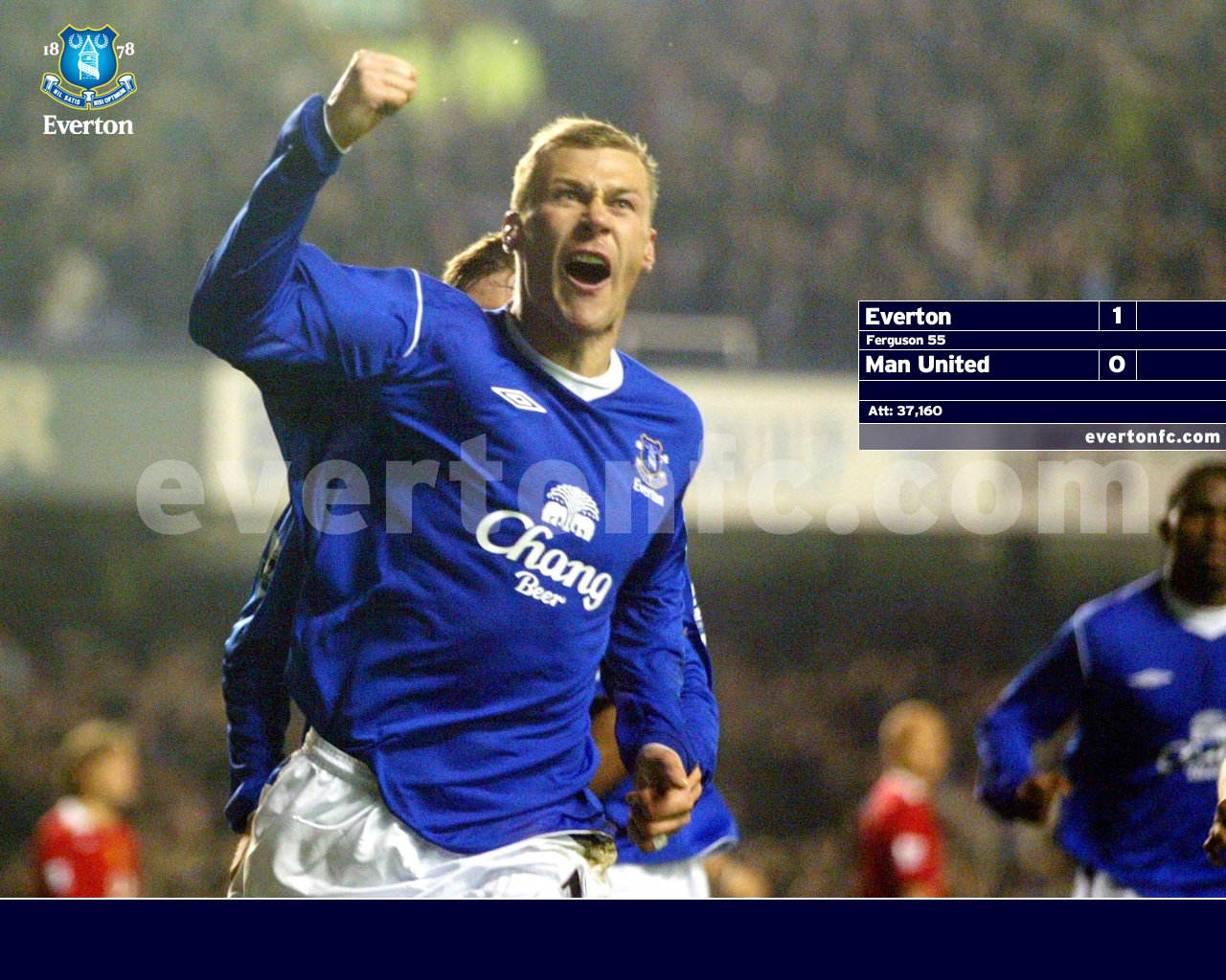 壁纸1280x1024英超联赛球队  Duncan Ferguson celebrates his Manchester United winner桌面壁纸壁纸 官方Everton 埃弗顿壁纸壁纸 官方Everton 埃弗顿壁纸图片 官方Everton 埃弗顿壁纸素材 体育壁纸 体育图库 体育图片素材桌面壁纸