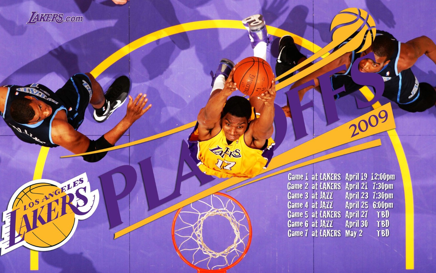 壁纸1440x900 ROUND 1 SCHEDULE 季后赛VS 爵士桌面壁纸壁纸 NBA湖人队 Lakers 2009季后赛和总决赛壁纸壁纸 NBA湖人队 Lakers 2009季后赛和总决赛壁纸图片 NBA湖人队 Lakers 2009季后赛和总决赛壁纸素材 体育壁纸 体育图库 体育图片素材桌面壁纸