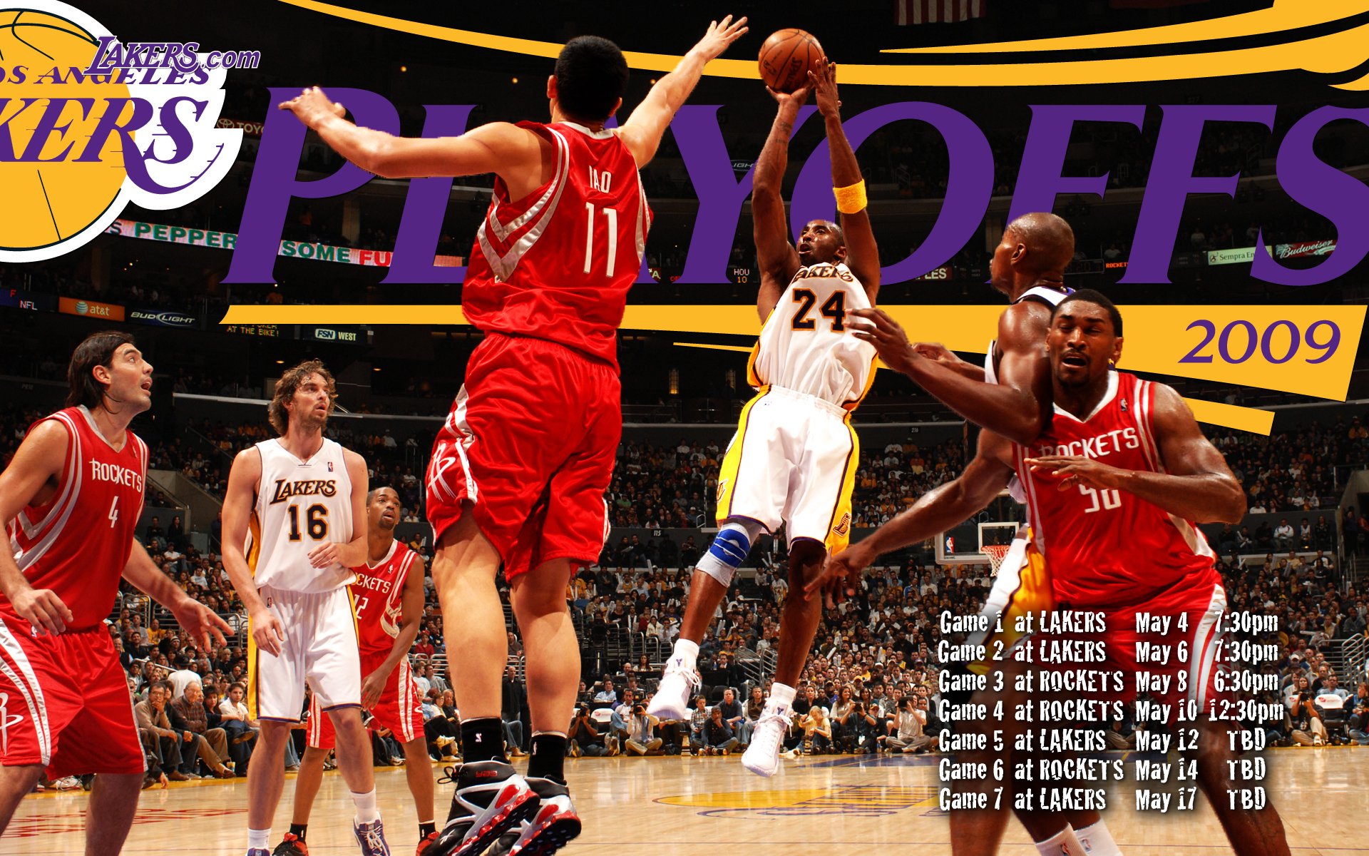 壁纸1920x1200 ROUND 2 SCHEDULE 季后赛VS 火箭桌面壁纸壁纸 NBA湖人队 Lakers 2009季后赛和总决赛壁纸壁纸 NBA湖人队 Lakers 2009季后赛和总决赛壁纸图片 NBA湖人队 Lakers 2009季后赛和总决赛壁纸素材 体育壁纸 体育图库 体育图片素材桌面壁纸