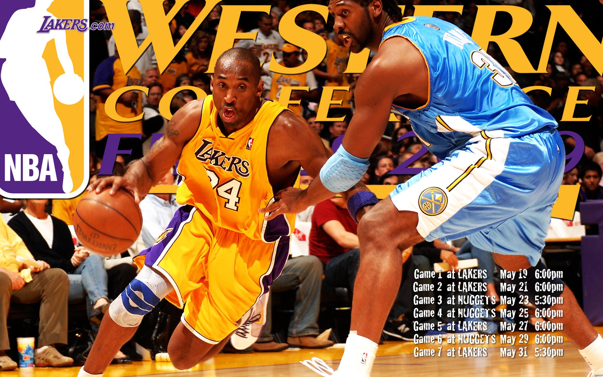 壁纸1920x1200 WCF SCHEDULE 季后赛VS 掘金桌面壁纸壁纸 NBA湖人队 Lakers 2009季后赛和总决赛壁纸壁纸 NBA湖人队 Lakers 2009季后赛和总决赛壁纸图片 NBA湖人队 Lakers 2009季后赛和总决赛壁纸素材 体育壁纸 体育图库 体育图片素材桌面壁纸