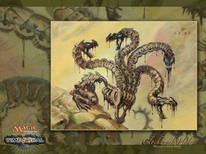 壁纸800x600纸牌游戏Magic 卡牌 Daren Bader s Clockwork Hydra from the Time